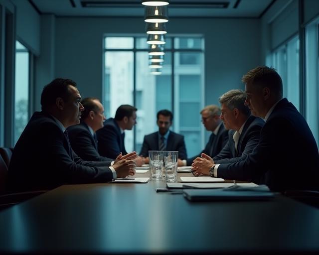 State government boardroom meeting